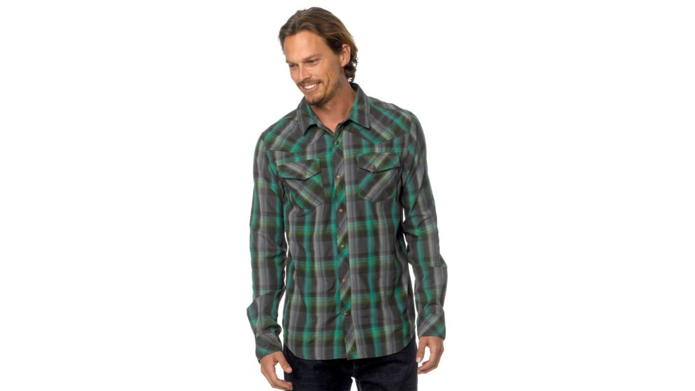 prAna Holstad Long Sleeve Shirt - Men's-Dark Olive-XX-Large