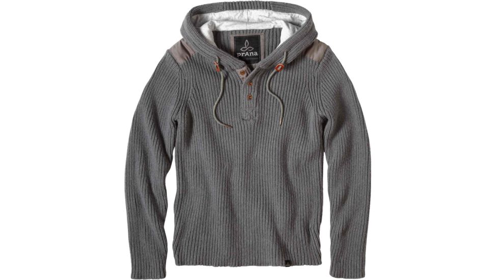 prAna Hooded Henley Sweater - Men's -Gravel-XX-Large