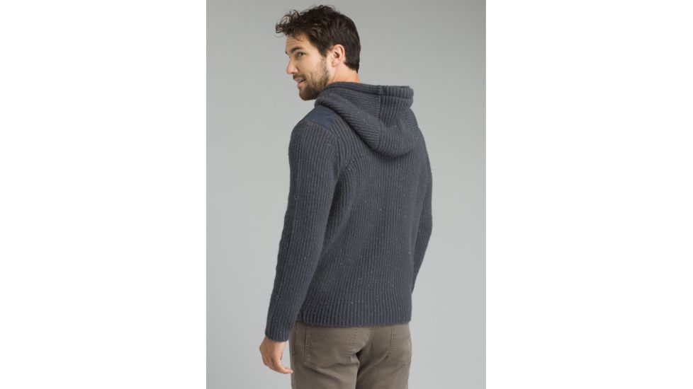 prAna Hooded Henley Sweater - Mens, Coal, Large, M2PHHS316-COAL-L