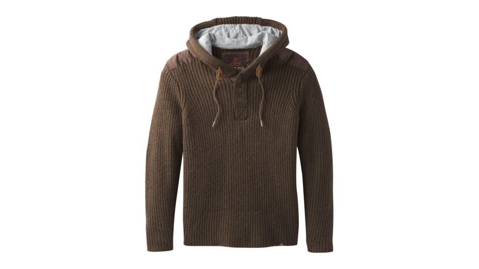 prAna Hooded Henley Sweater - Mens, Scorched Brown, Large, M2PHHS316-SCBR-L