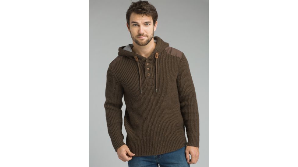 prAna Hooded Henley Sweater - Men's, Scorched Brown, Large, M2PHHS316-SCBR-L