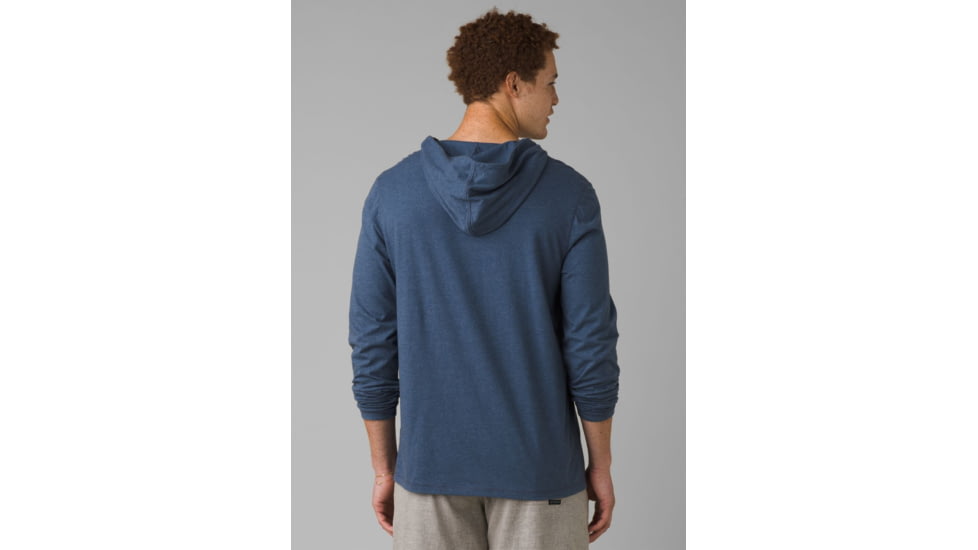 prAna Hooded T-Shirt, Charcoal Heather, Small, 1965541-003-ST-S