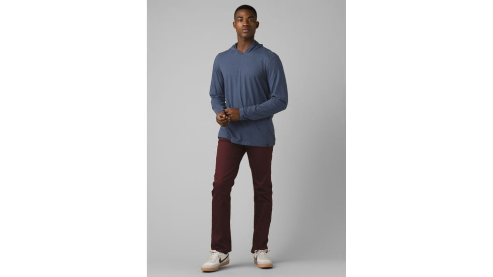 prAna Hooded T-Shirt, Charcoal Heather, Small, 1965541-003-ST-S