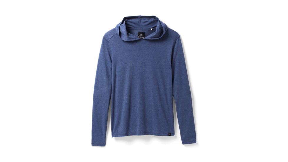 prAna Hooded T-Shirt, Charcoal Heather, Small, 1965541-003-ST-S