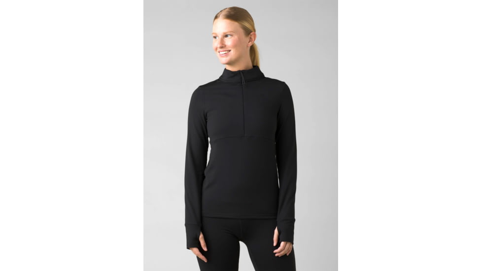 prAna Ice Flow Half Zip Top - Women's, Large, Black, 1967511-001-L