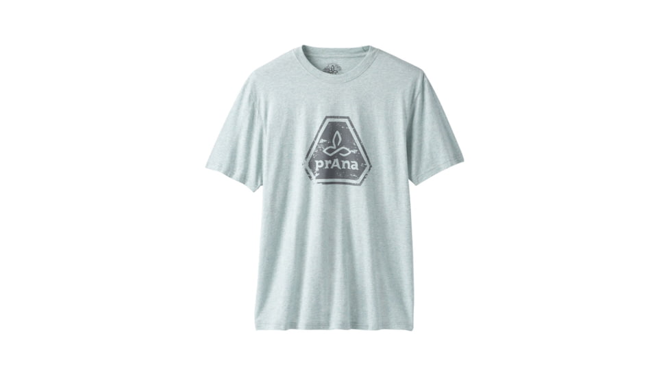 prAna Icon Short Sleeve T-Shirt, Agave Heather, Medium, M11191468 -778-M