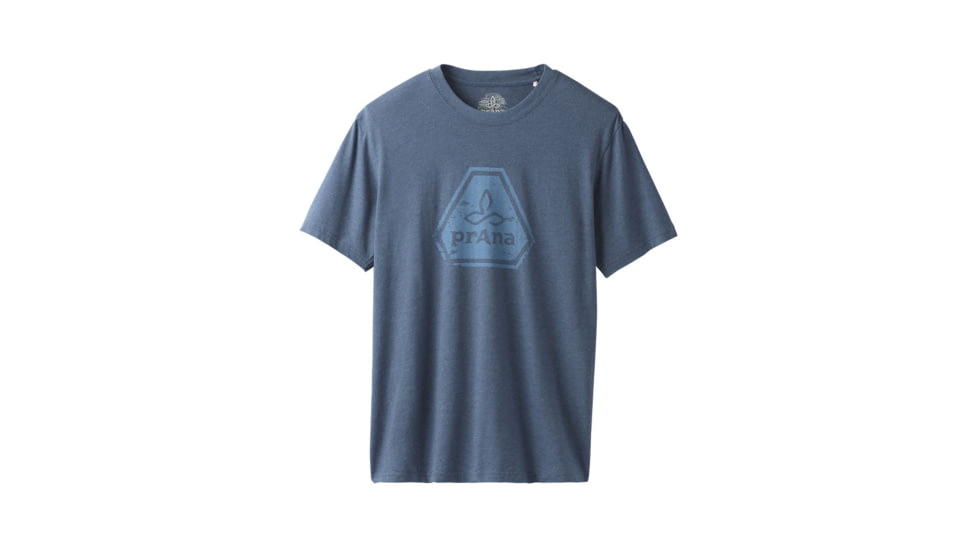 prAna Icon Short Sleeve T-Shirt, Denim Heather, XXLarge, M11191468 -479-XXL