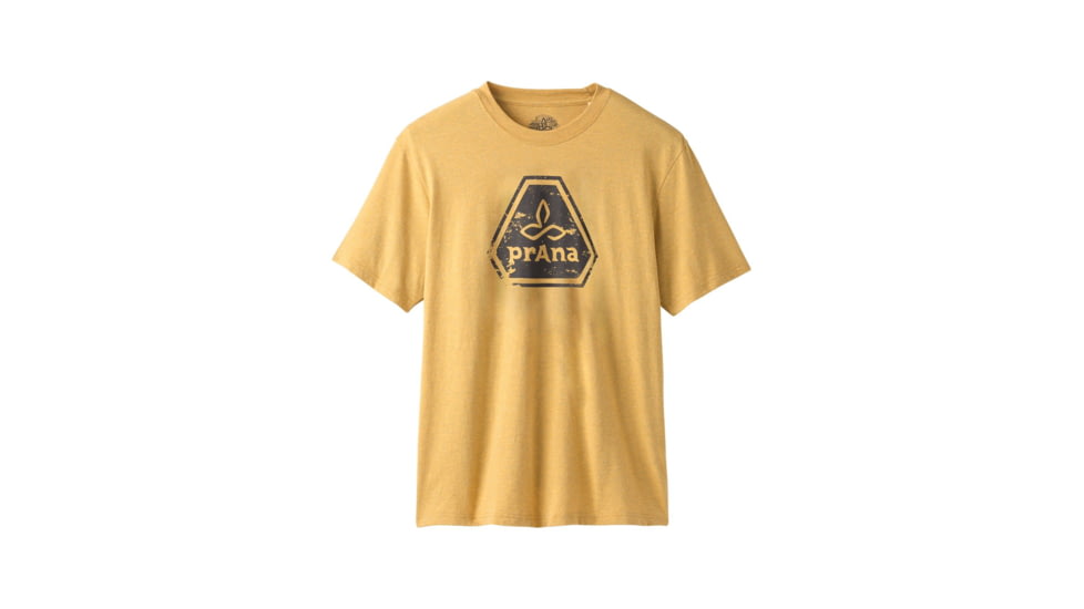 prAna Icon Short Sleeve T-Shirt, Marigold Heather, XLarge, M11191468 -715-XL