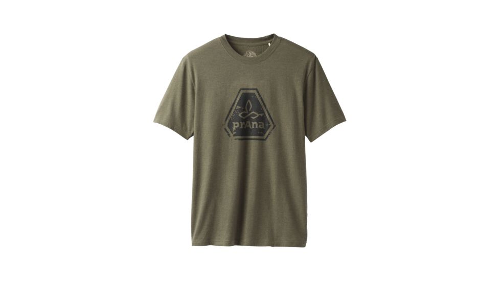 prAna Icon Short Sleeve T-Shirt - Mens, Cargo Green Heather, Small, M11191468 -319-S