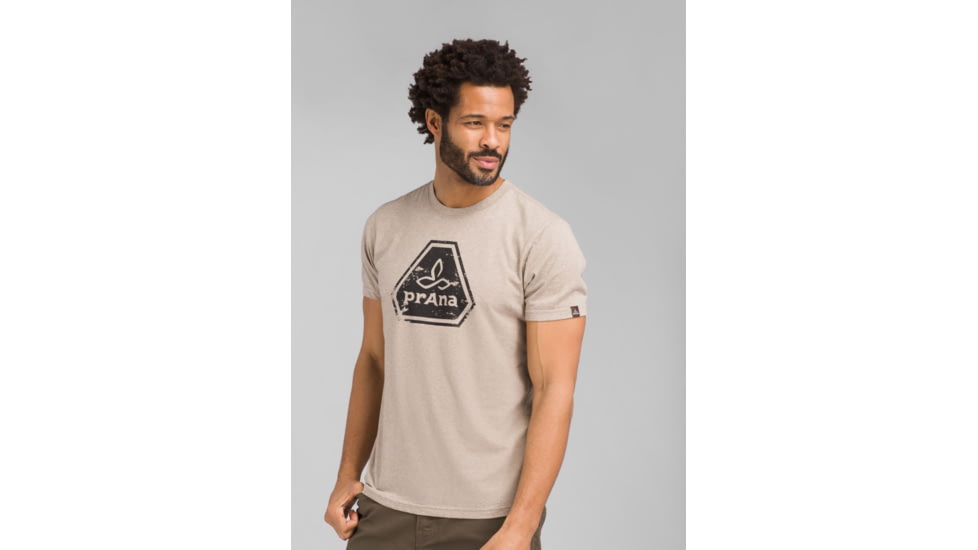 prAna Icon Short Sleeve T-Shirt - Mens, Dark Khaki Heather, Small, M11191468-DKHT-S