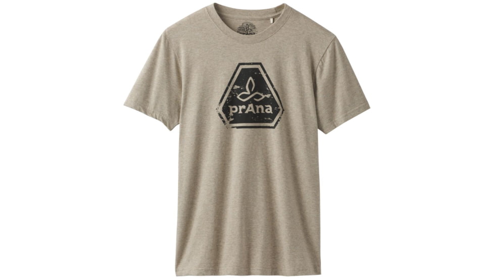 prAna Icon Short Sleeve T-Shirt - Mens, Dark Khaki Heather, Small, M11191468-DKHT-S