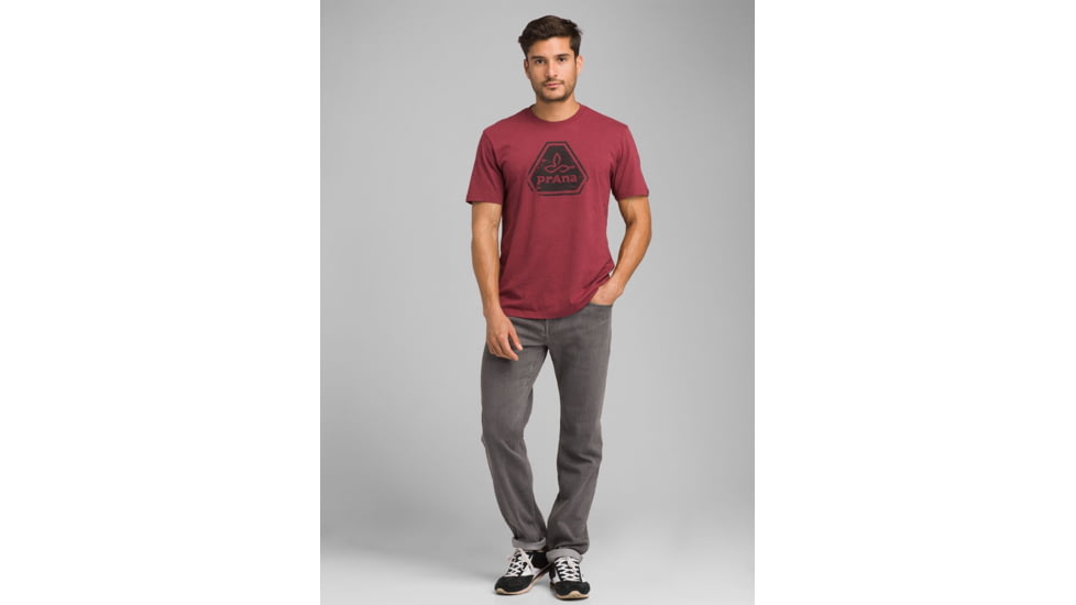 prAna Icon Short Sleeve T-Shirt, Rusted Roof Heather, XXLarge, M11191468 -612-XXL