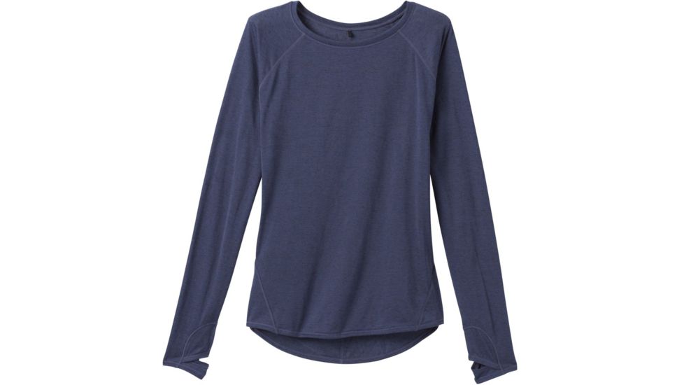 prAna Iselle Long Sleeve Tee - Womens, Midnight Dew, Large, W21190655-MNDW-L