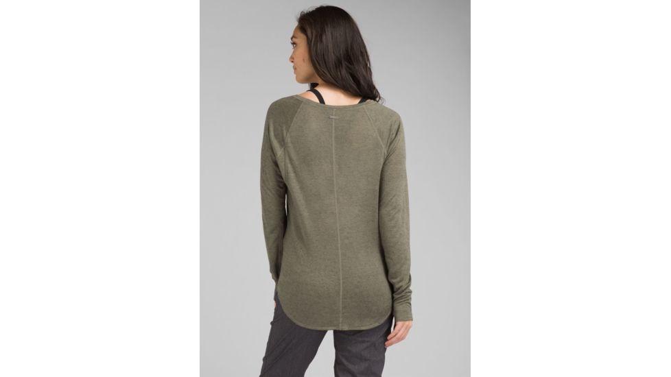 prAna Iselle Long Sleeve Tee - Womens, Rye Green, Large, W21190655-RYGR-L