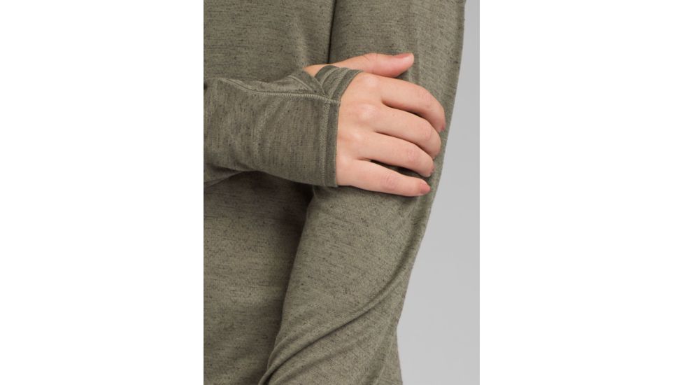 prAna Iselle Long Sleeve Tee - Womens, Rye Green, Large, W21190655-RYGR-L