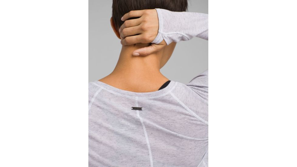 prAna Iselle Long Sleeve Tee - Womens, Silver Heather, Large, W21190655-SVHT-L