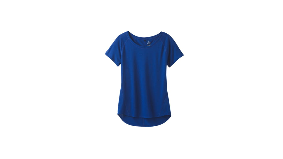 prAna Iselle Short Sleeve Tee, Rich Sapphire, XSmall, W11190667 -421-XS
