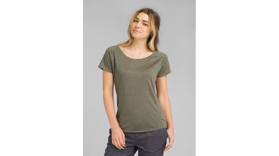 prAna Iselle Short Sleeve Tee - Womens, Rye Green, Large, W11190667-RYGR-L