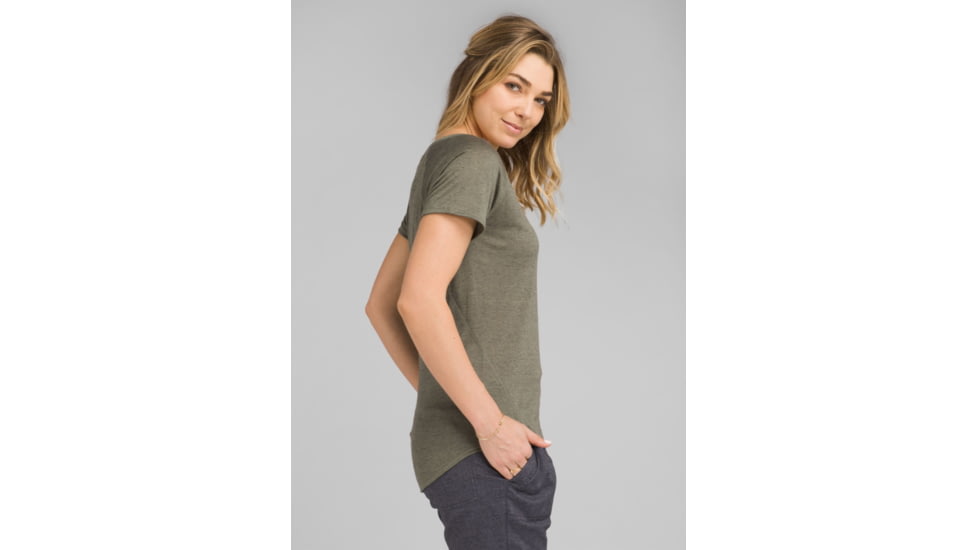 prAna Iselle Short Sleeve Tee - Womens, Rye Green, Large, W11190667-RYGR-L
