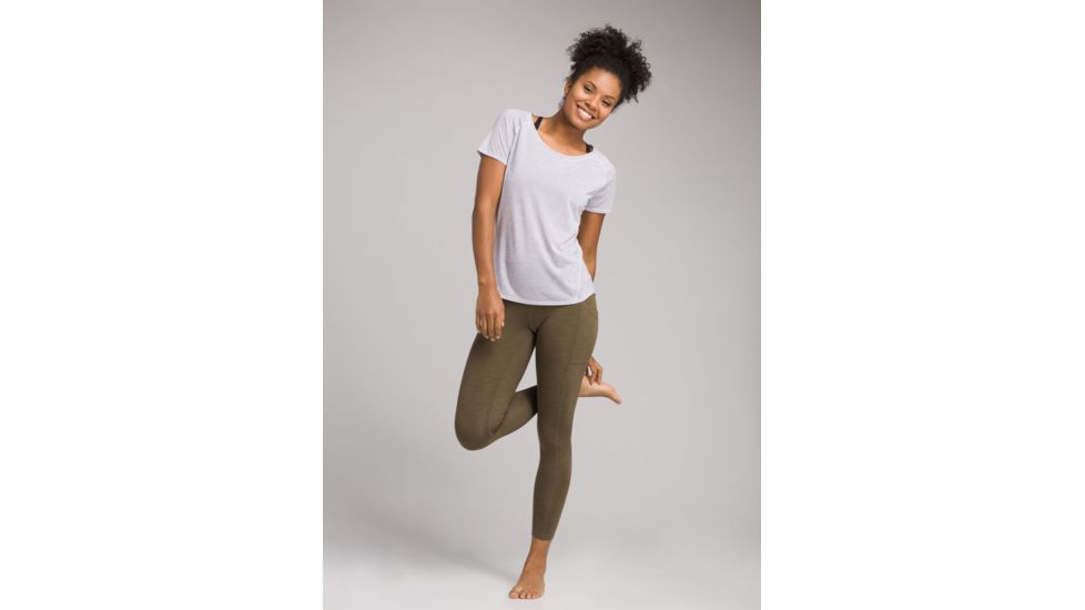 prAna Iselle Short Sleeve Tee - Womens, Silver Heather, Small, W11190667-SVHT-S