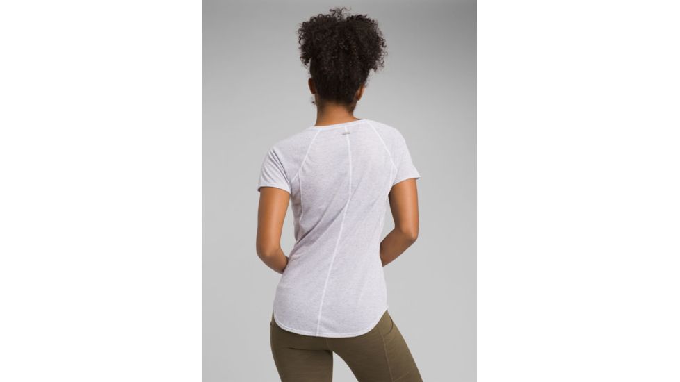 prAna Iselle Short Sleeve Tee - Womens, Silver Heather, Small, W11190667-SVHT-S