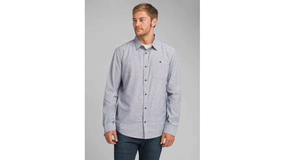 prAna Jaffra Long Sleeve Shirt, Nautical, XLarge, M21191481 -419-XL