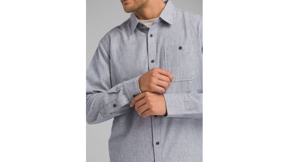 prAna Jaffra Long Sleeve Shirt, Nautical, XLarge, M21191481 -419-XL