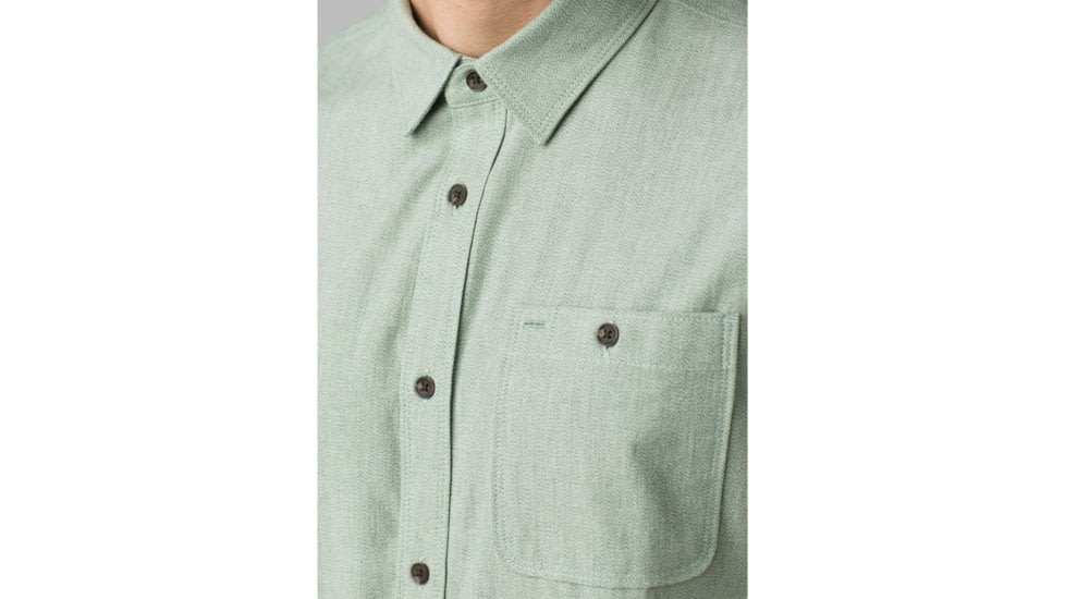 prAna Jaffra Short Sleeve Shirt - Mens, Canopy, Large, M11191528-CANO-L
