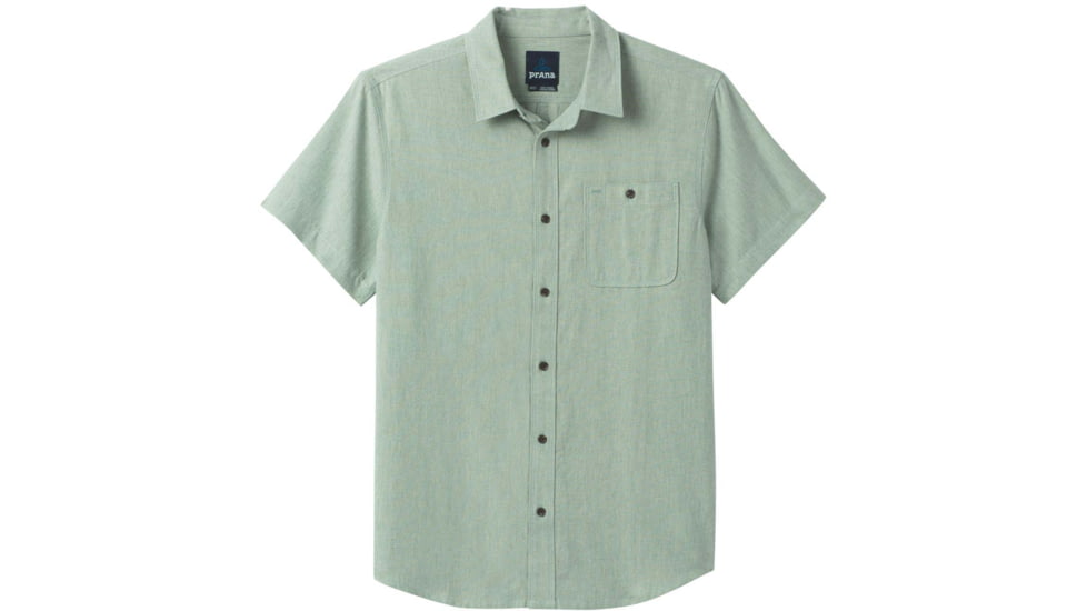 prAna Jaffra Short Sleeve Shirt - Mens, Canopy, Large, M11191528-CANO-L