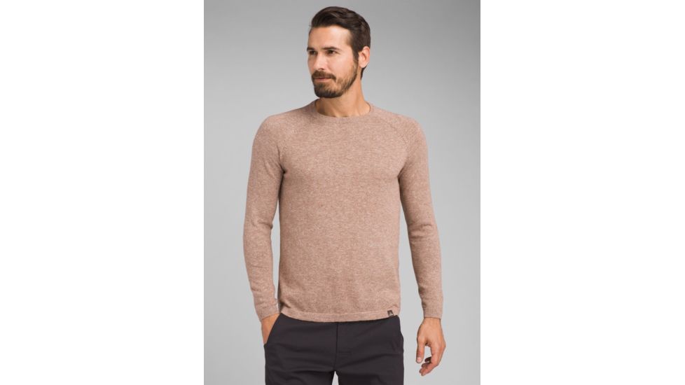 prAna Kaola Crew Sweater - Mens, Sepia Heather, Extra Large, M21191398-ZEHT-XL