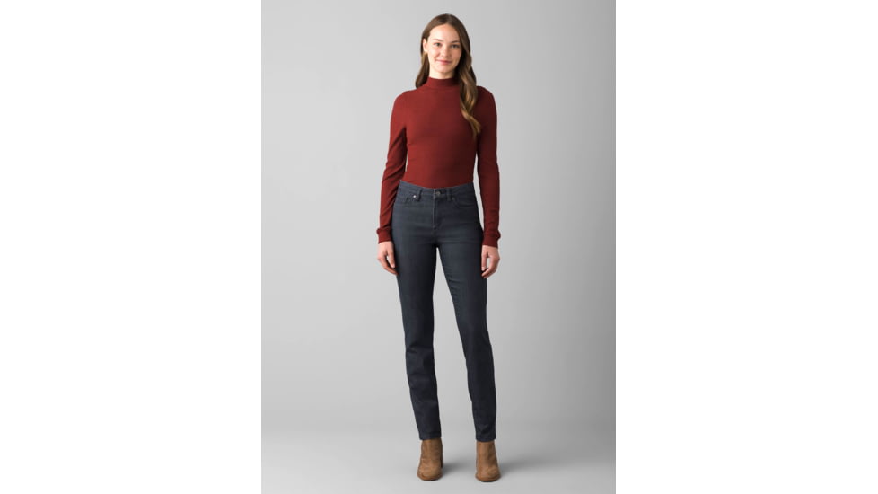 prAna Kayla High Rise Jean - Womens, Denim Solid, 10, 1968371-400-RG-10