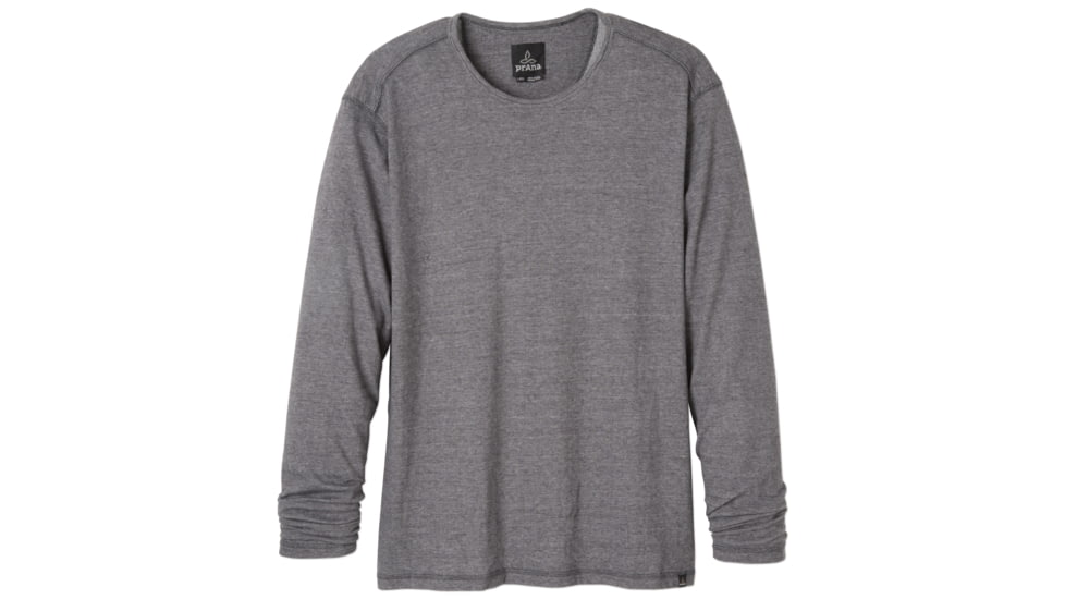 prAna Keller Long Sleeve Crew - Men's-Grey-Small