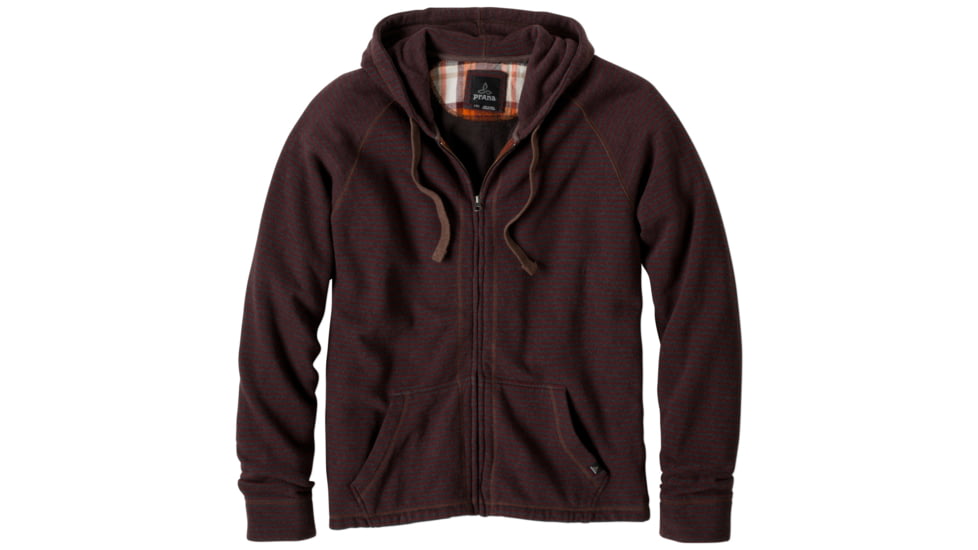 prAna Kennet Full Zip Hoodie - Men's-Mahogany-Medium