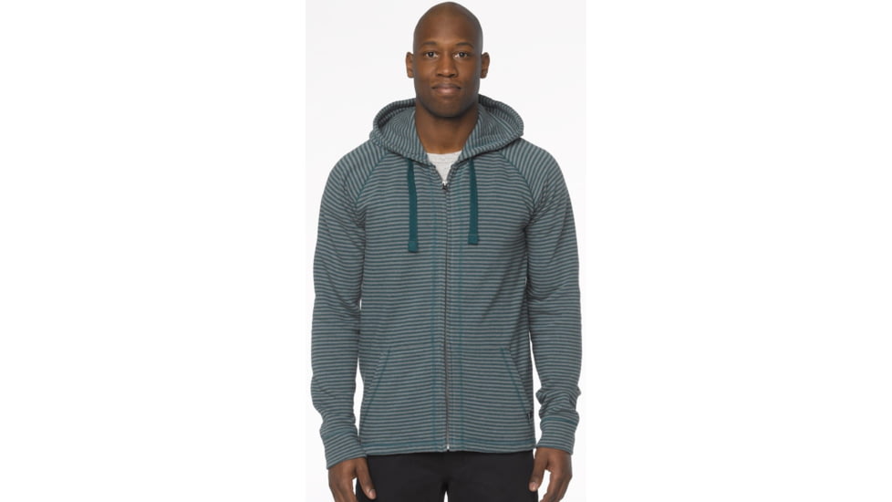 prAna Kennet Full Zip Hoodie - Men's-Green Smoke-Large