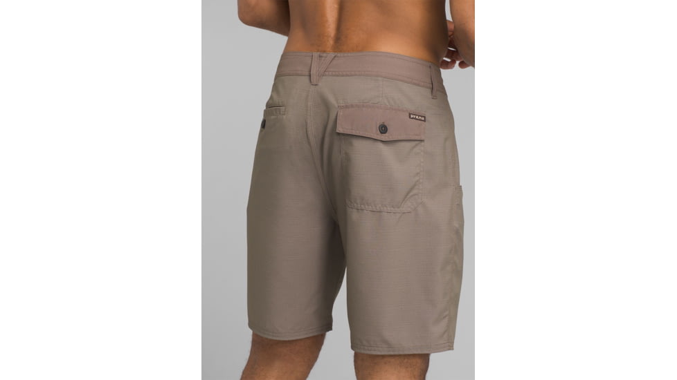 prAna Kingfischer Short 8 Inch Inseam, Dark Khaki, 42 Waist, M31191497 -293-42