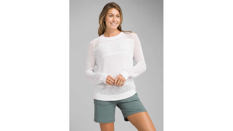 prAna Kokimo Sweater, White, XLarge, W21190690 -100-XL