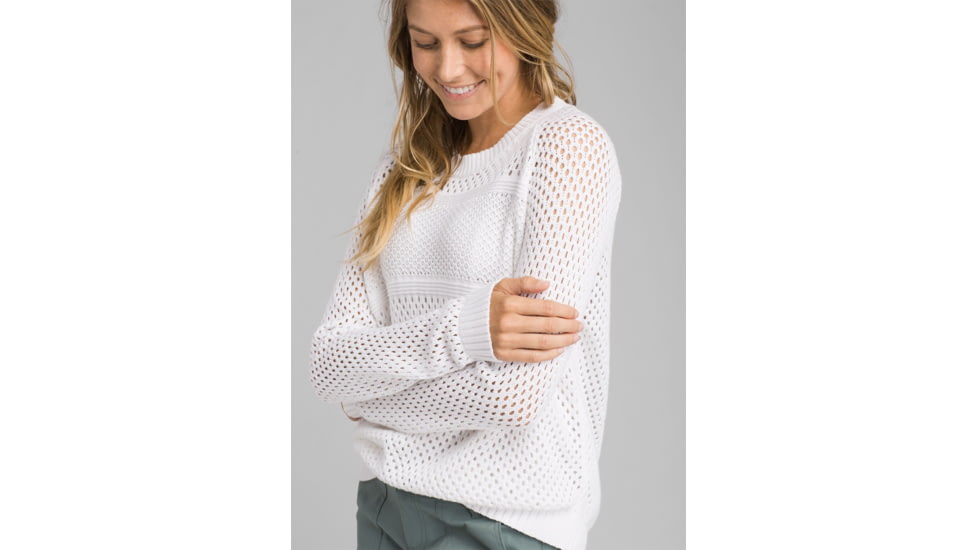 prAna Kokimo Sweater, White, XLarge, W21190690 -100-XL