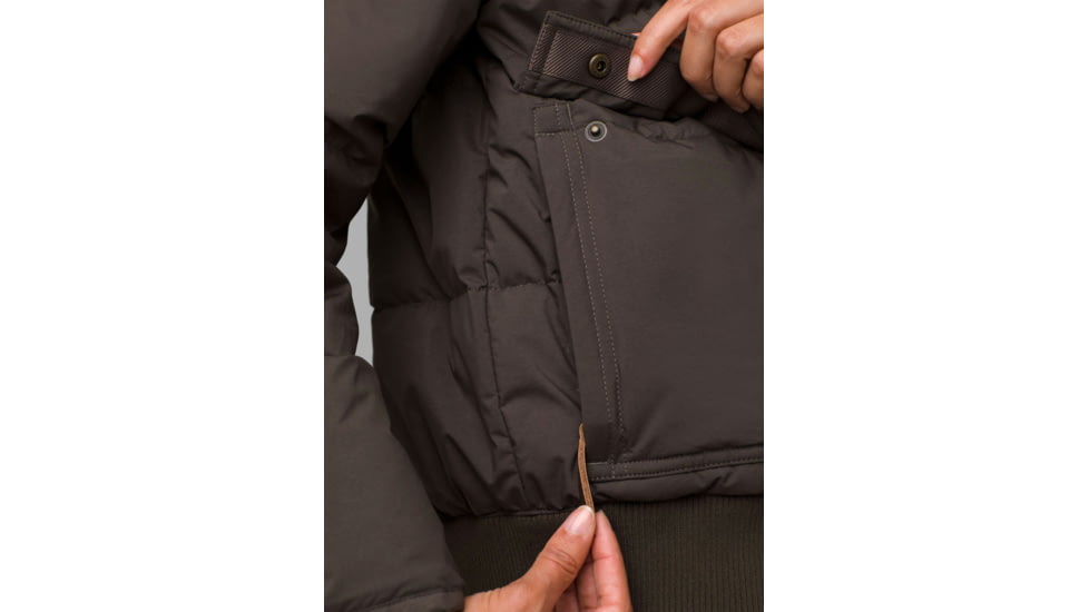 prAna Kromata Bomber Jacket - Women's, Small, Black Olive, 1961411-301-S