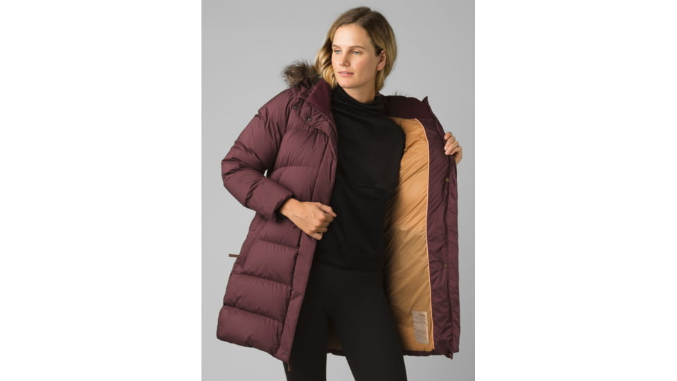 prAna Kromata Long Jacket, Raisin, Small, 1962281-200-S