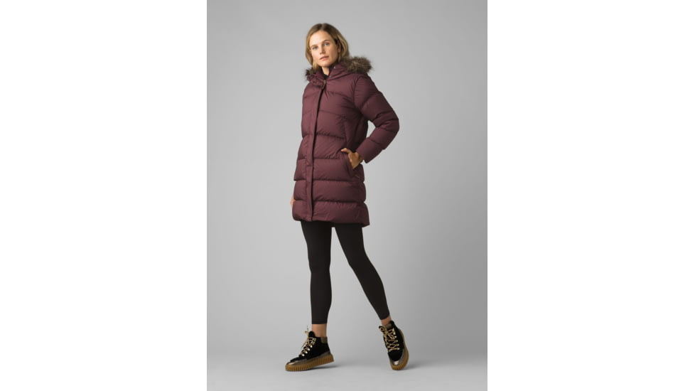 prAna Kromata Long Jacket, Raisin, Small, 1962281-200-S