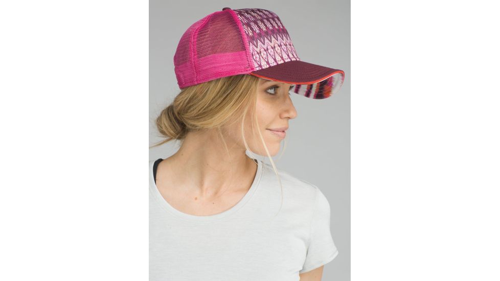 prAna La Viva Trucker Cap, Black Cherry Izabal, One Size, U5VIVA115-CHIZ-O/S