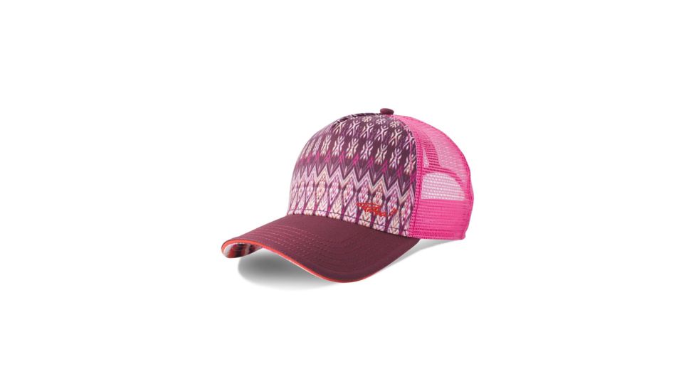 prAna La Viva Trucker Cap, Black Cherry Izabal, One Size, U5VIVA115-CHIZ-O/S