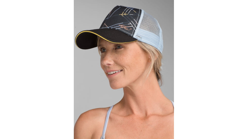 prAna La Viva Trucker Cap, Black Jigsaw, One Size, U5VIVA115-BKJS-O/S