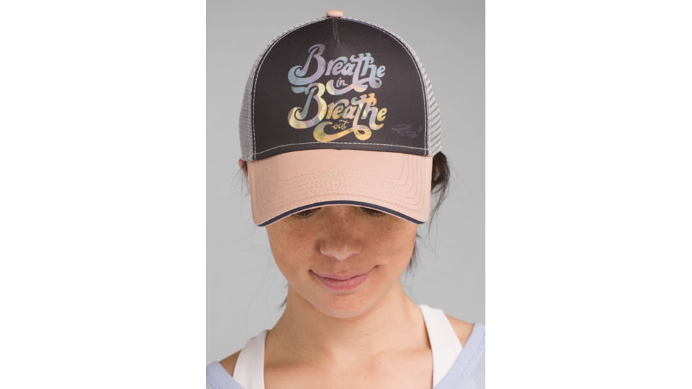 prAna La Viva Trucker Cap, Noir Breathe, One Size, U5VIVA115-NOBR-O/S