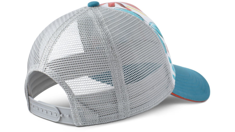 prAna La Viva Trucker Cap, White La Flora, One Size, U5VIVA115-WTLF-O/S
