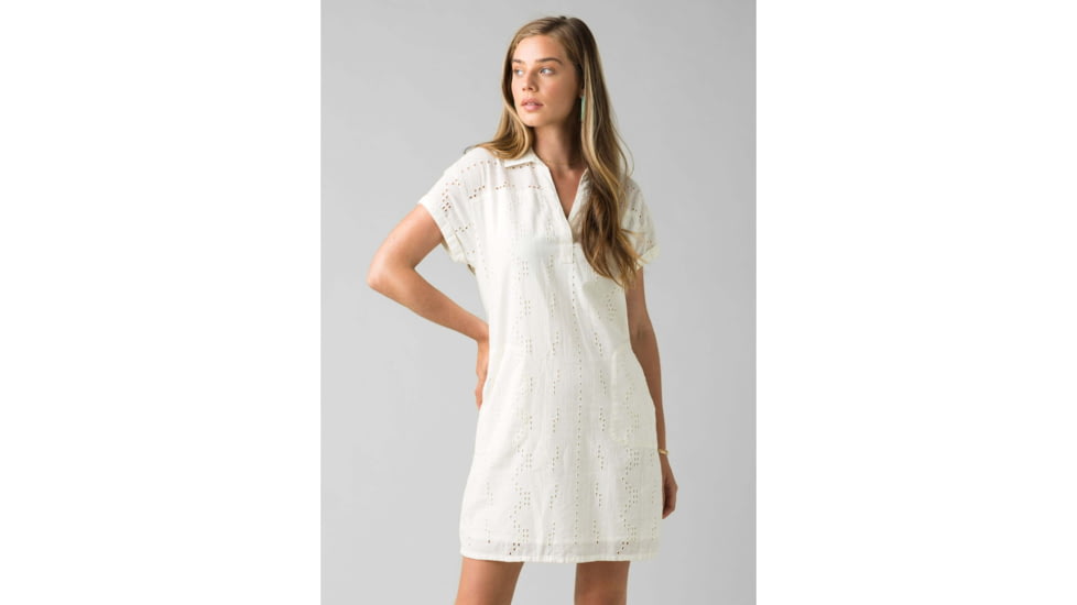 prAna Ladyland Dress - Womens, Soft White, Large, W31202113-SOWT-L