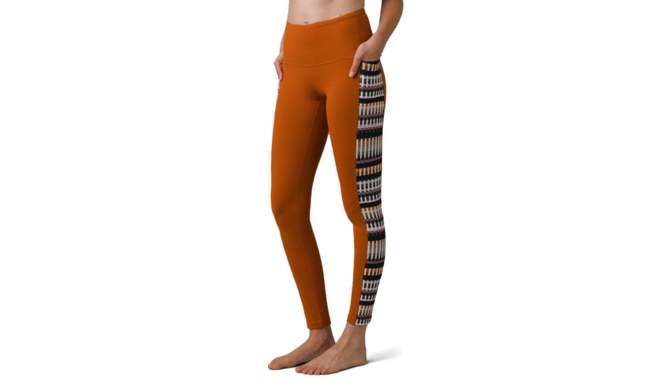 prAna Laye Legging Pants, Gingerbread Tivoli, Medium, 1964191-800-RG-M