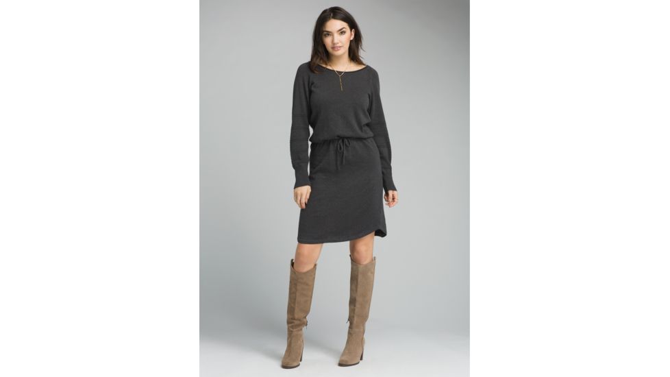 prAna Leigh Dress - Womens, Black Heather, XSmall, W33180545-BKHT-XS