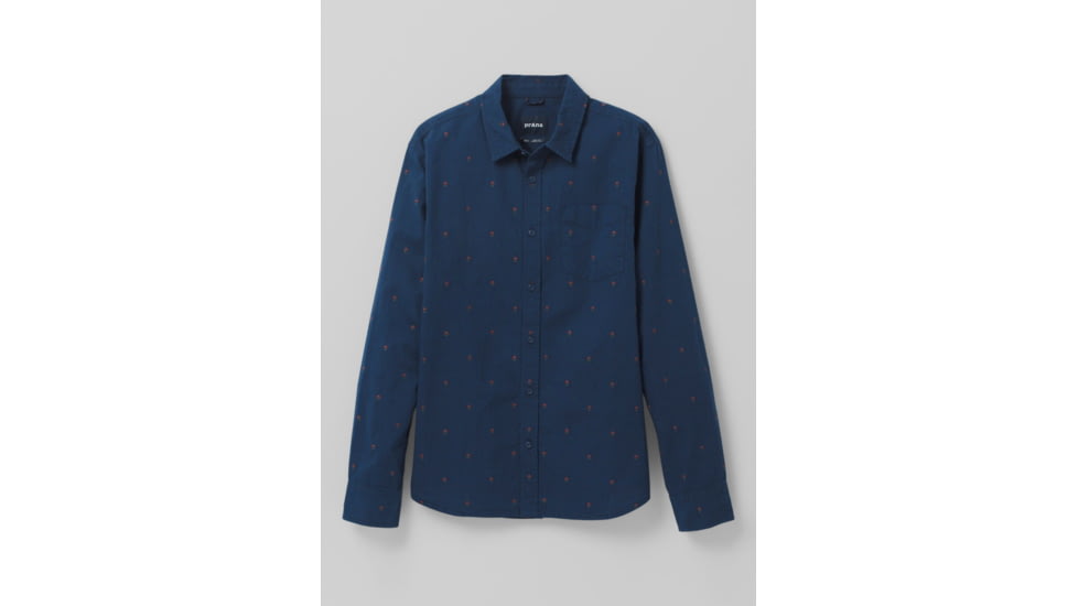 prAna Lewisville Shirt, Nautical Scratch, Large, 1964251-400-ST-L