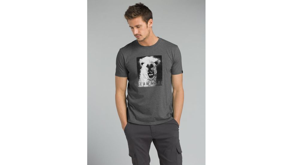prAna Llamaste Journeyman Tee - Mens, Charcoal Heather, Large, M11180480-CCHT-L